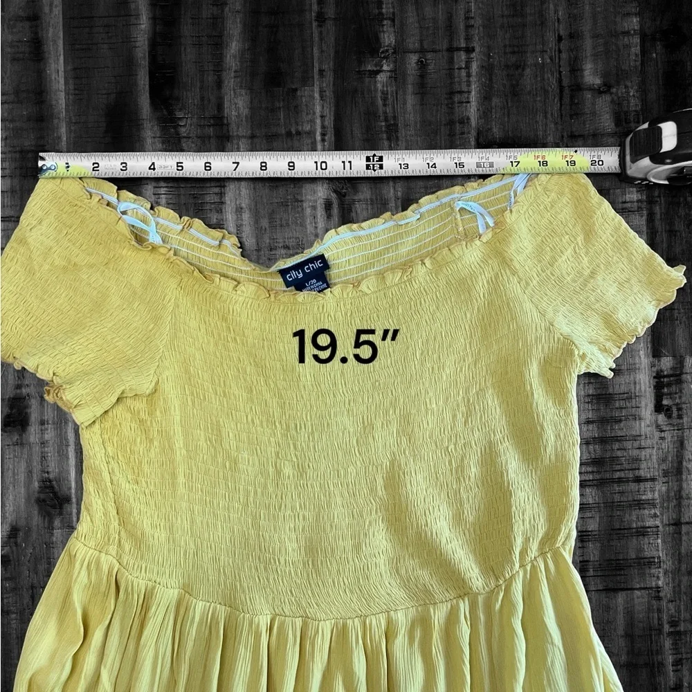 🎉HOST PICK🎉 City Chic Yellow Cowl Neck Pleated Maxi Dress - Picture 12 of 13